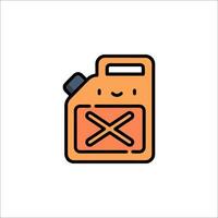 A cartoon can of gas with a smiley face vector