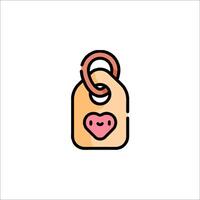 A cute little tag with a heart on it vector