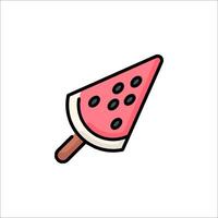 A watermelon popsicle icon on a white background vector