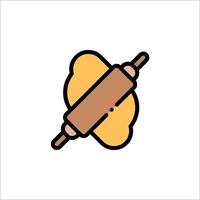 A rolling pin icon on a white background vector