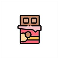 A chocolate bar icon with a heart on it vector