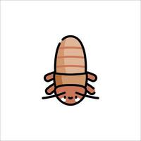 A cartoon insect with a long tail vector