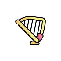A harp icon on a white background vector