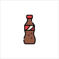 A soda bottle with a red stripe on it vector