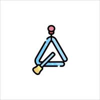 A triangle with a pencil and a pencil sharpener vector