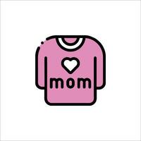 A pink sweater with the word mom on it vector