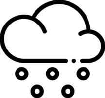 A black and white cloud with rain falling from it vector