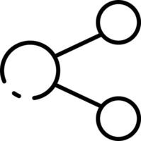 A black and white image of a circle with two circles vector