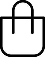 A black and white image of a shopping bag vector