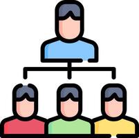 A group of people with a person in the middle vector