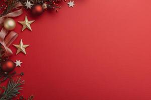 decorativo regalo cajas arreglado en un rosado antecedentes con espumoso estrellas y cintas foto