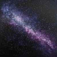 Colorful depiction of a galaxy with stars in a vast cosmic space photo