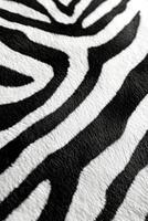 Soft texture of a black and white striped rug displayed in a modern living room setting photo
