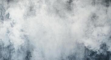 Smoke rises in an empty industrial space with concrete walls and floor photo