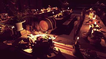 An inviting table adorned with diverse food and drinks for a special gathering video