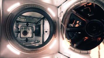 Exploring the advanced interior design of a space station in low Earth orbit video
