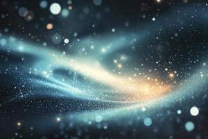 Colorful abstract waves with soft glows and sparkles create a dreamy atmosphere photo