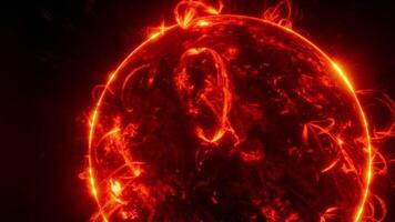 maravilloso visual de el Dom exhibiendo solar actividad y plasma erupciones video
