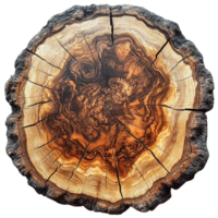 Tree Ring Cross Section with Dramatic Natural Wood Grain Pattern png