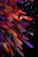 Colorful fireworks display lighting up the night sky during New Year celebration photo