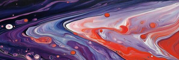 Abstract swirling patterns in vibrant purple and red colors that create an artistic fluid texture photo