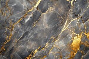 Grey and Gold Marble Texture with Veins photo