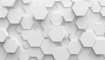 Abstract Geometric Pattern of Interlocking White Hexagons photo