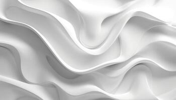 Abstract White Curved Surface with 3D Design photo