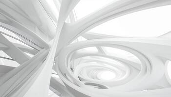 White Curved Architectural Structure with a Circular Opening photo