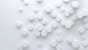 Abstract White Hexagon Pattern on a White Background photo