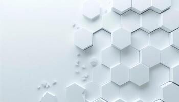 Abstract White Hexagon Pattern with Textured Background photo