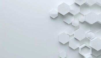 Abstract Geometric Background with White Hexagons photo