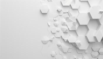 Abstract White Geometric Hexagon Pattern Background photo