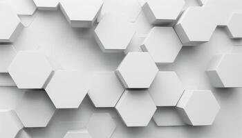 Abstract White Hexagon Pattern Background photo