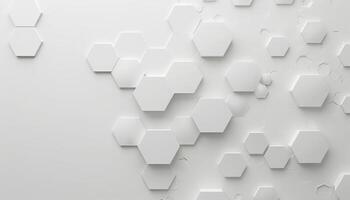 Abstract White Hexagon Pattern Background photo