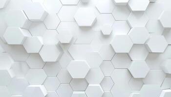 Abstract White Hexagonal Pattern Background photo