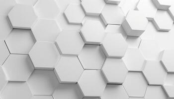 Abstract Pattern of White Hexagon Shapes photo