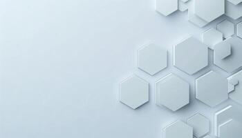 Abstract Background with White Hexagon Shapes photo