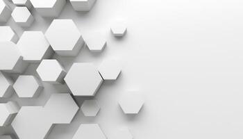White Hexagon Pattern with Copy Space photo