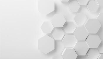 Abstract White Hexagon Pattern Background photo
