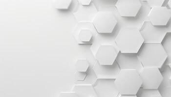 Abstract White Hexagonal Pattern Background photo