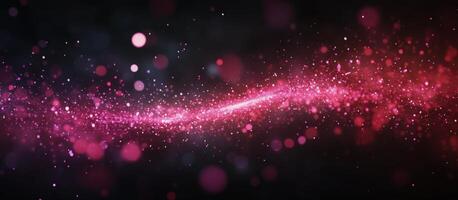 Colorful abstract background with glowing particles in shades of pink and purple during night photo