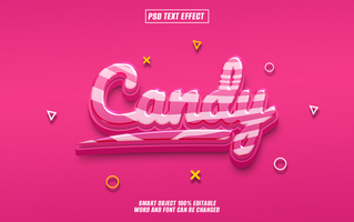 doce texto efeito, Fonte editável, tipografia, 3d texto psd