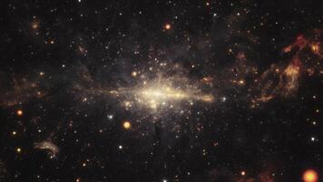 Dense space with stars and space dust. video