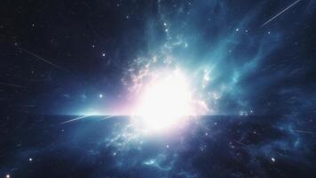 a Centro do a universo. voar para uma brilhante e lindo testemunho dentro espaço. video