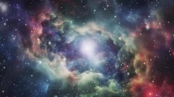 A beautiful nebula in very distant space. video