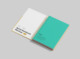 Spiral Notebook with Open Page Mockup psd