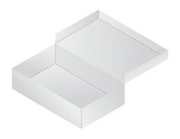 Box packaging die cut template design. 3d mock-up vector