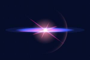 Neon Light Flare and glowing Lens Effect for editing and design with a modern touch vector