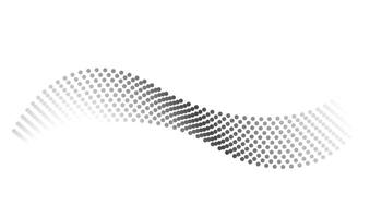 Dotted halftone wave. Abstract liquid shape, wave effect dotted gradient texture wave isolated symbol. Halftone graphic dots wave. Wave dotted halftone, creative shape abstract vector
